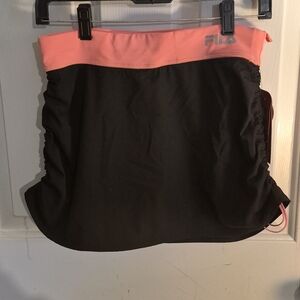 FILA Black Skort with Pink Waistband